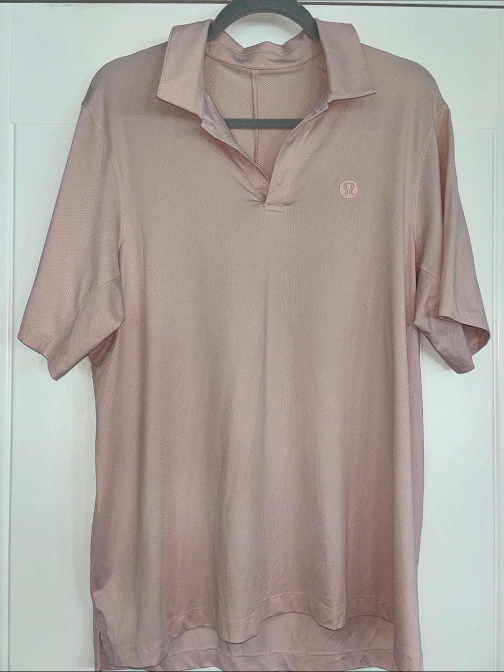 lululemon athletica Men’s Pink Performance Polo Size Large